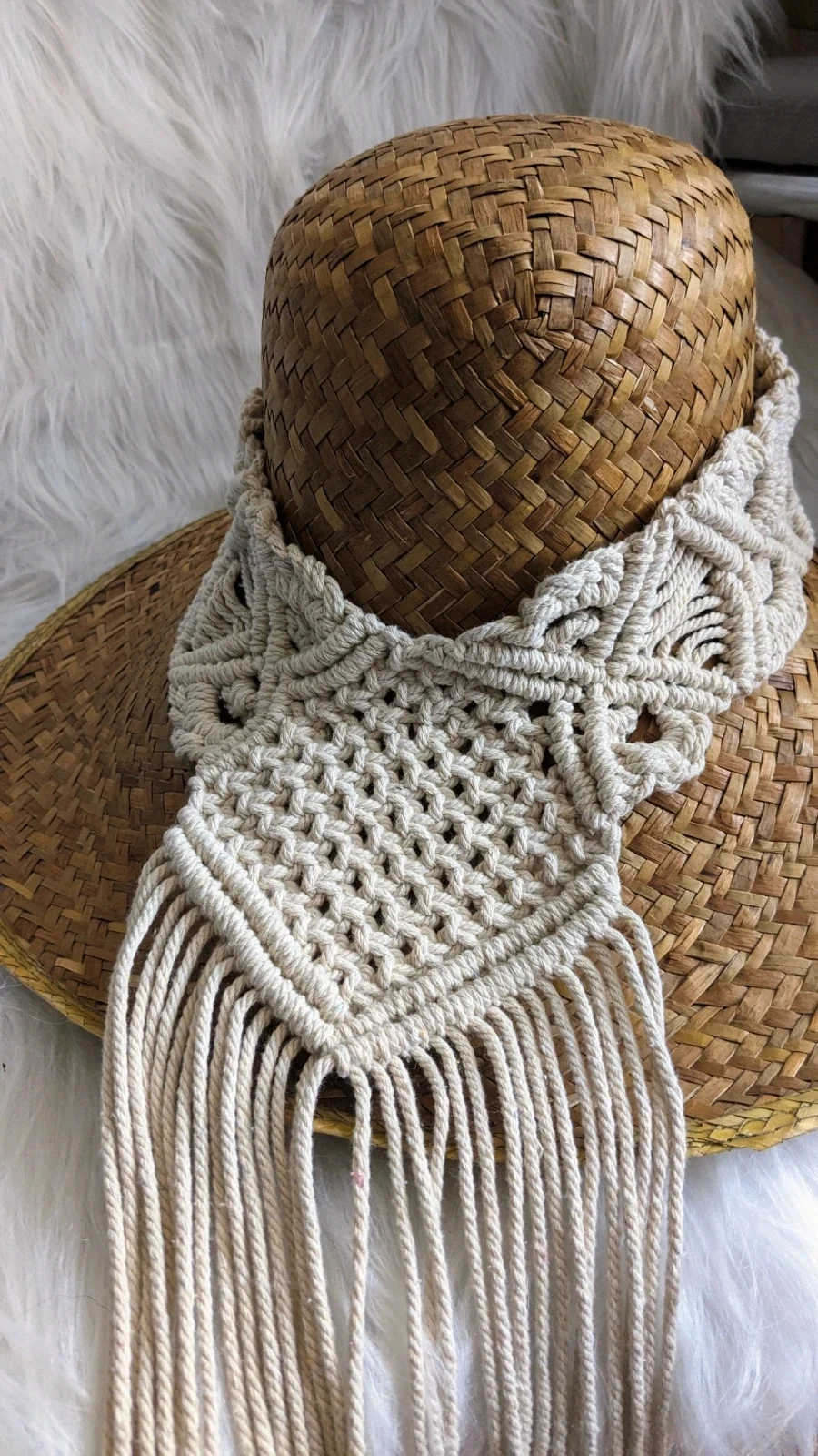 Sublime sombrero bohemio de macramé – photo 3